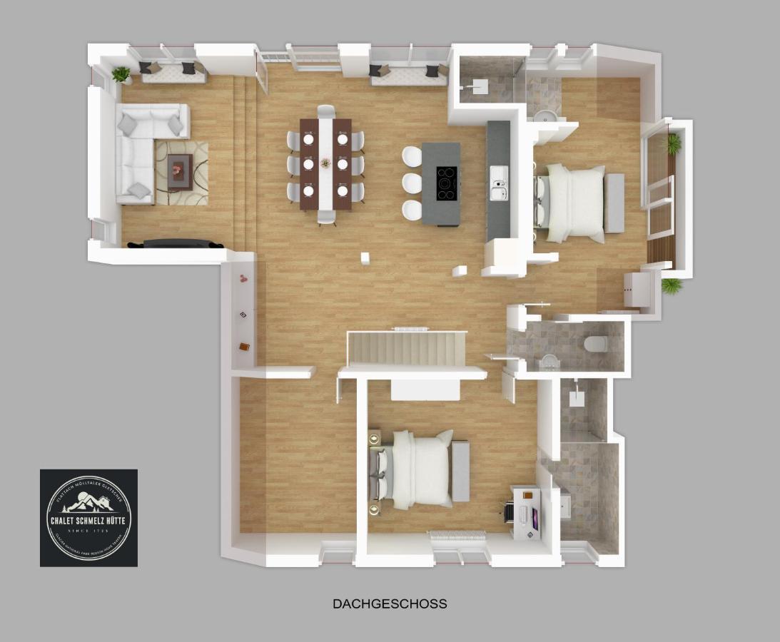 Chalet Schmelz Huette Mit Sauna Und Garten Флаттах Екстер'єр фото